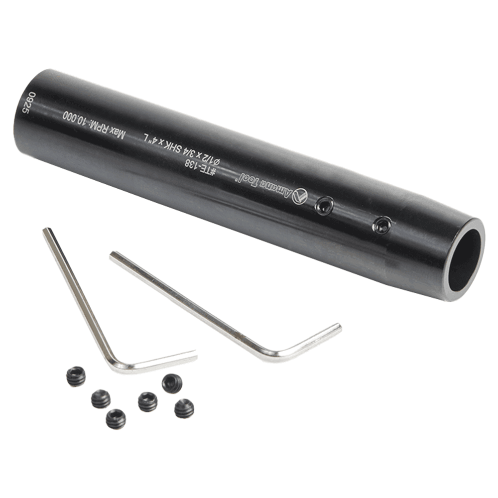 4" Length x 1/2" Inner Dia CNC Narrow Reach Tool Holder Extension, 3/4" Shank Alt 2 - Image