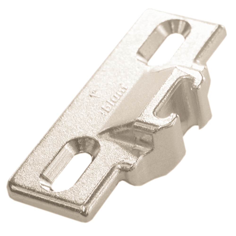 Compact 33 Edge Mount Mounting Plate, Nickel-Plated, Screw-On, 5/8" Overlay - Alt Image 1
