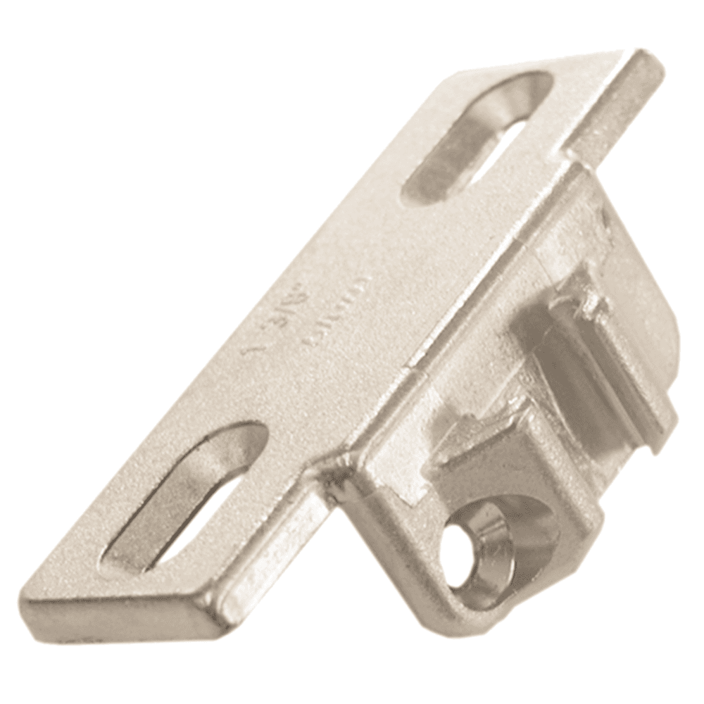 Compact 33 Edge Mount Mounting Plate, Nickel-Plated, Screw-On, 1-3/8" Overlay - Main Image
