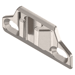 Compact 33 Edge Mount Mounting Plate, Nickel-Plated, Screw-On, Variable Overlay - Main Image