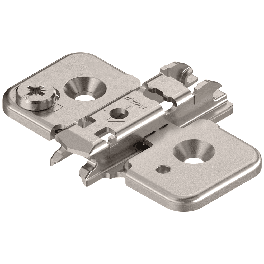 Clip One-Piece Wing Mounting Plate, Nickel-Plated, Screw-On, 0mm - Main Image