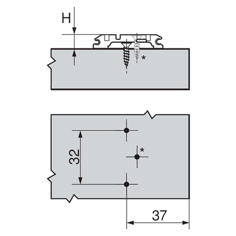 Clip One-Piece Wing Mounting Plate, Nickel-Plated, Screw-On, 0mm - Alt Image 1