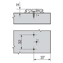 Clip One-Piece Wing Mounting Plate, Nickel-Plated, Screw-On, 0mm - Alt Image 1