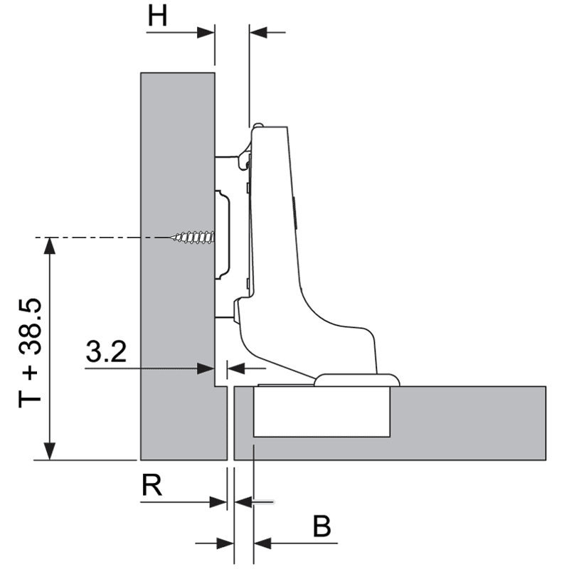 Clip Cam Adjustable Wing Mounting Plate with System Screw