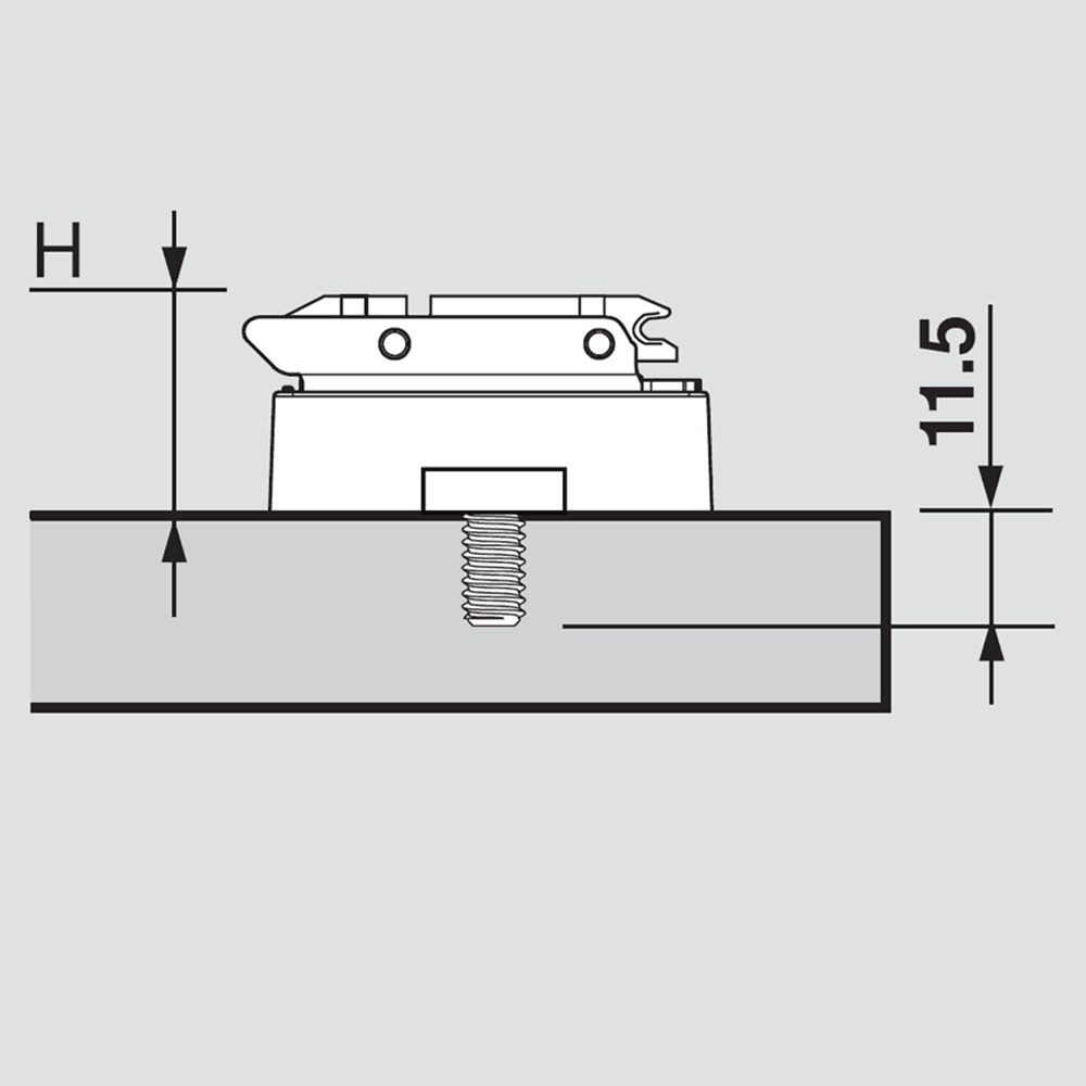 Clip Cam Adjustable Wing Mounting Plate, Nickel-Plated, Screw-On, 6mm - Alt Image 3