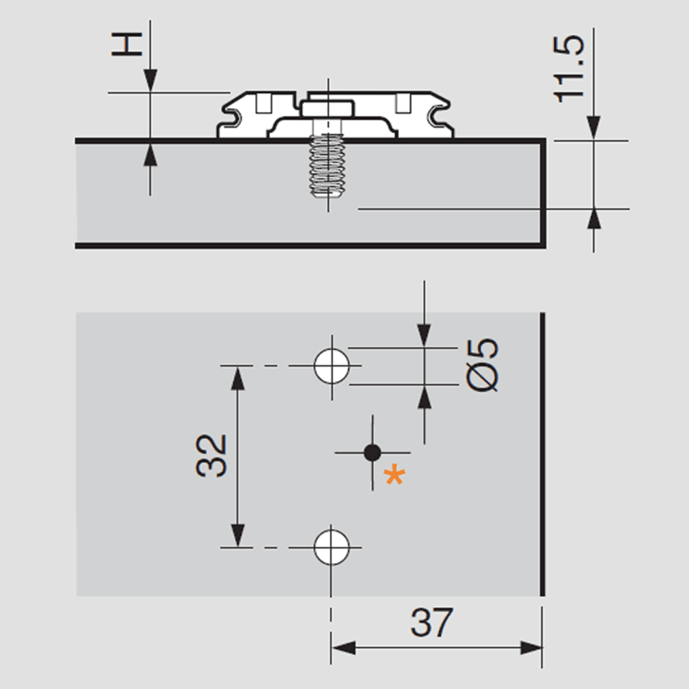 Clip Cam Adjustable Wing Mounting Plate, Nickel-Plated, system Screw, 3mm - Alt Image 2