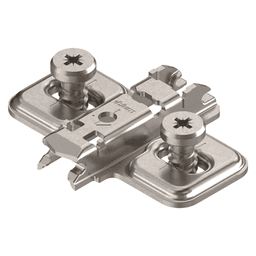 Clip Wing Mounting Plate, Nickel-Plated, with Pre-Mounted System Screws, 3mm - Alt Image 1