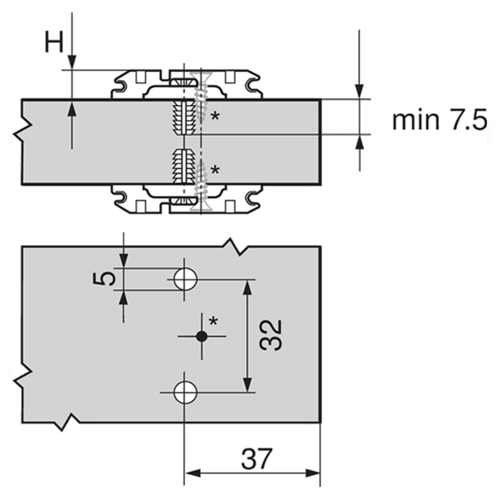 Clip Wing Mounting Plate, Nickel-Plated, with Pre-Mounted Expando Screws, 0mm - Alt Image 1