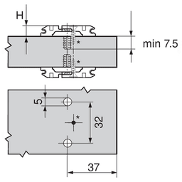 Clip Wing Mounting Plate, Nickel-Plated, with Pre-Mounted Expando Screws, 0mm - Alt Image 1