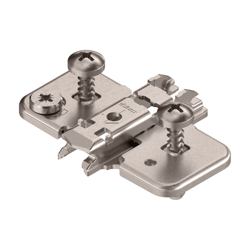 Clip Cam Adjustable Wing Mounting Plate, Nickel-Plated, with Pre-Mounted Expando Screws, 3mm - Main Image