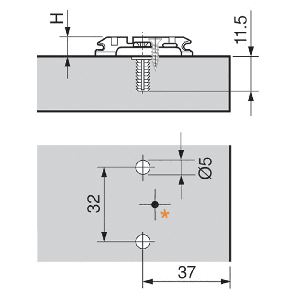 Clip Cam Adjustable Wing Mounting Plate, Nickel-Plated, with Pre-Mounted Expando Screws, 0mm - Alt Image 1