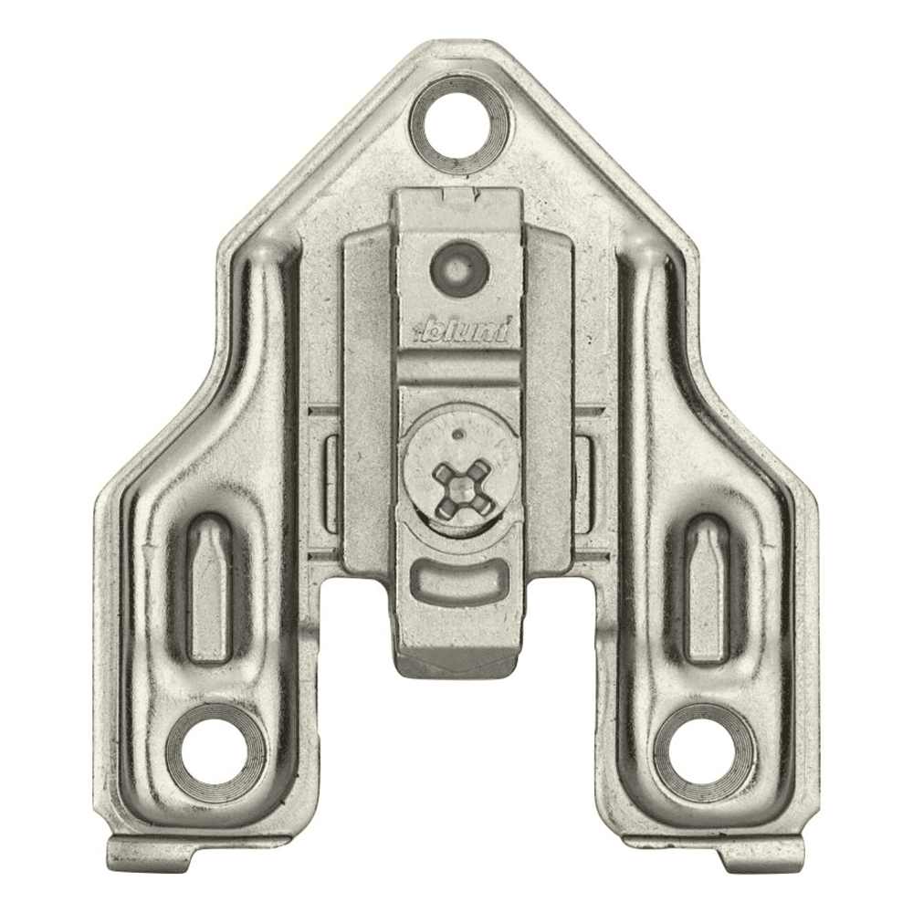Clip Cam Adjustable Face Frame Mounting Plate, Nickel-Plated, Screw-On, 3mm - Alt Image 1