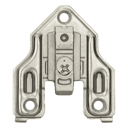 Clip Cam Adjustable Face Frame Mounting Plate, Nickel-Plated, Screw-On, 3mm - Alt Image 1