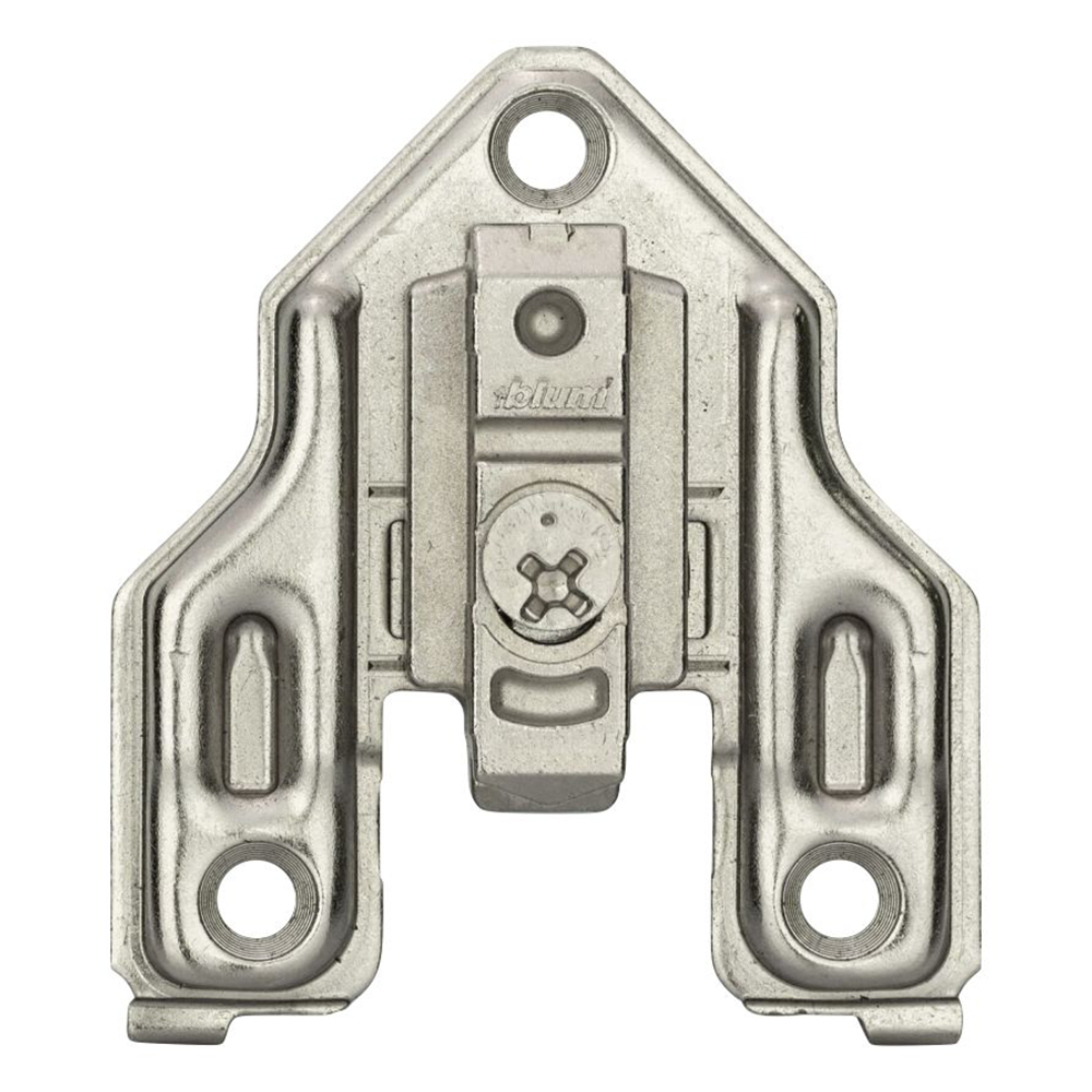 Clip Cam Adjustable Face Frame Mounting Plate, Nickel-Plated, Screw-On, 4.5mm - Alt Image 1