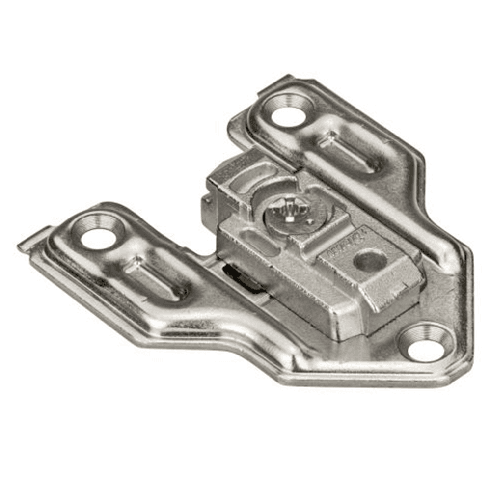 Clip Cam Adjustable Face Frame Mounting Plate, Nickel-Plated, Screw-On, 3mm - Main Image