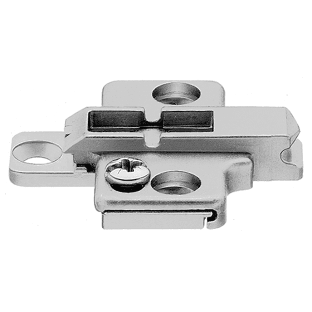 Clip 2-Piece Wing Mounting Plate, Nickel-Plated, Screw-On, 0mm - Main Image