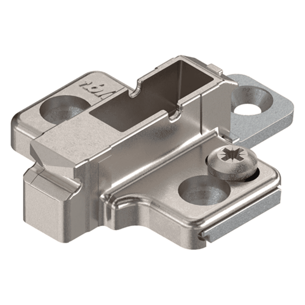 Clip 2-Piece Wing Mounting Plate, Nickel-Plated, System Screw, 3mm - Main Image