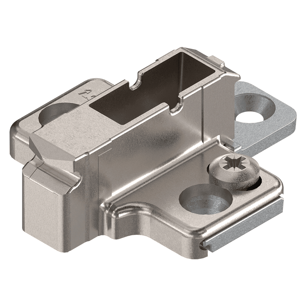 Clip 2-Piece Wing Mounting Plate, Nickel-Plated, System Screw, 9mm - Main Image