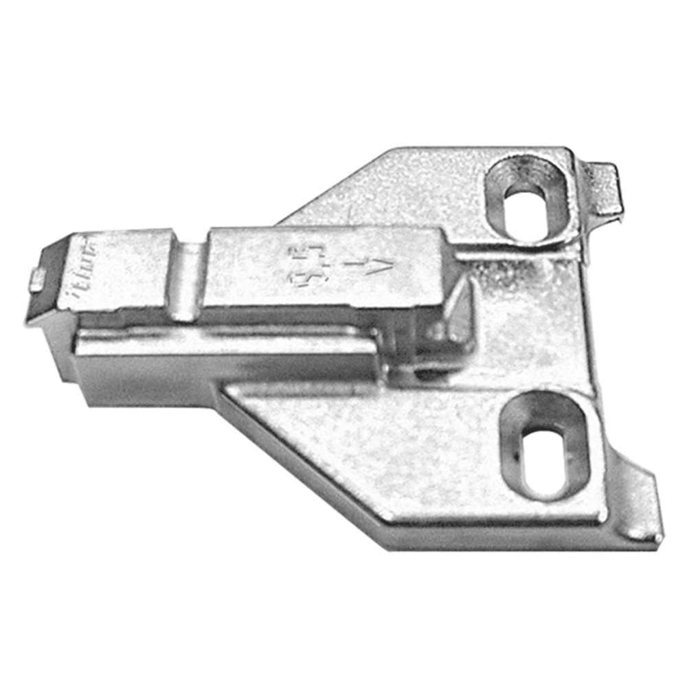 Clip Center-Mount Face Frame Mounting Plate, Nickel-Plated, Screw-On, 3mm - Main Image