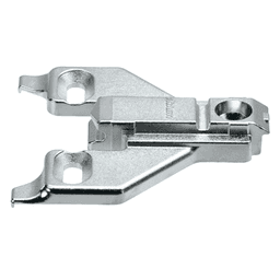 Clip Off-Center-Mount Face Frame Mounting Plate, Nickel-Plated, Screw-On, 3mm - Main Image