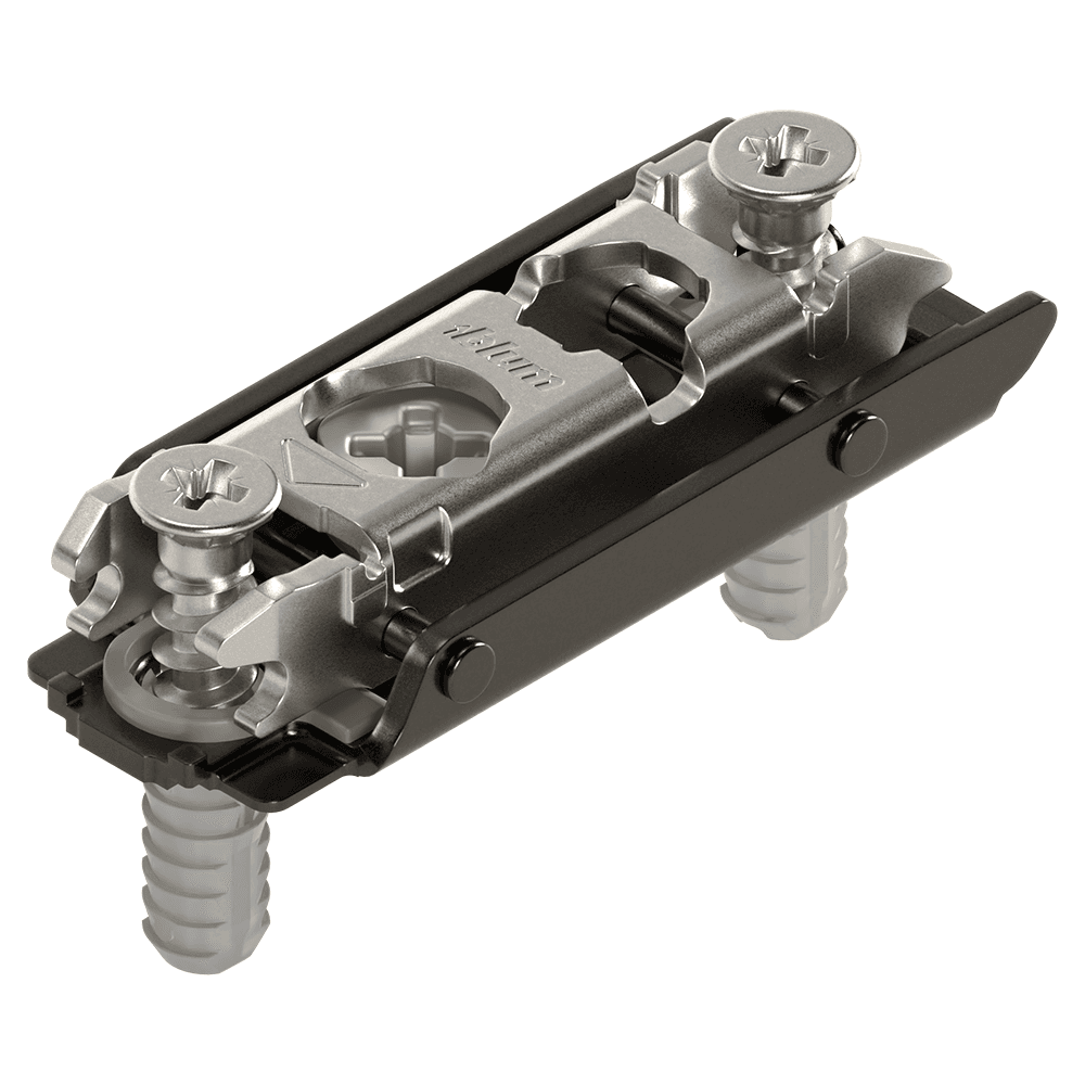 Clip Mounting Plate, Nickel-Plated, with Pre-Mounted System Screws, 0mm Main - Image