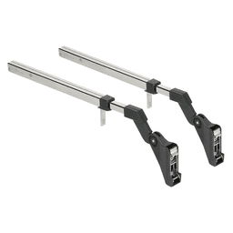 Aventos HF Bi-Fold Telescopic Arm Set, Nickel-Plated, Cabinet Height 22" - 27 - Main Image