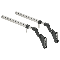 Aventos HF Bi-Fold Telescopic Arm Set, Nickel-Plated, Cabinet Height 22" - 27 - Alt Image 1