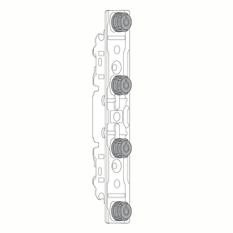 Aventos HK/HL/HS Front Fixing Bracket for Thin Front, Nickel-Plated - Alt Image 1