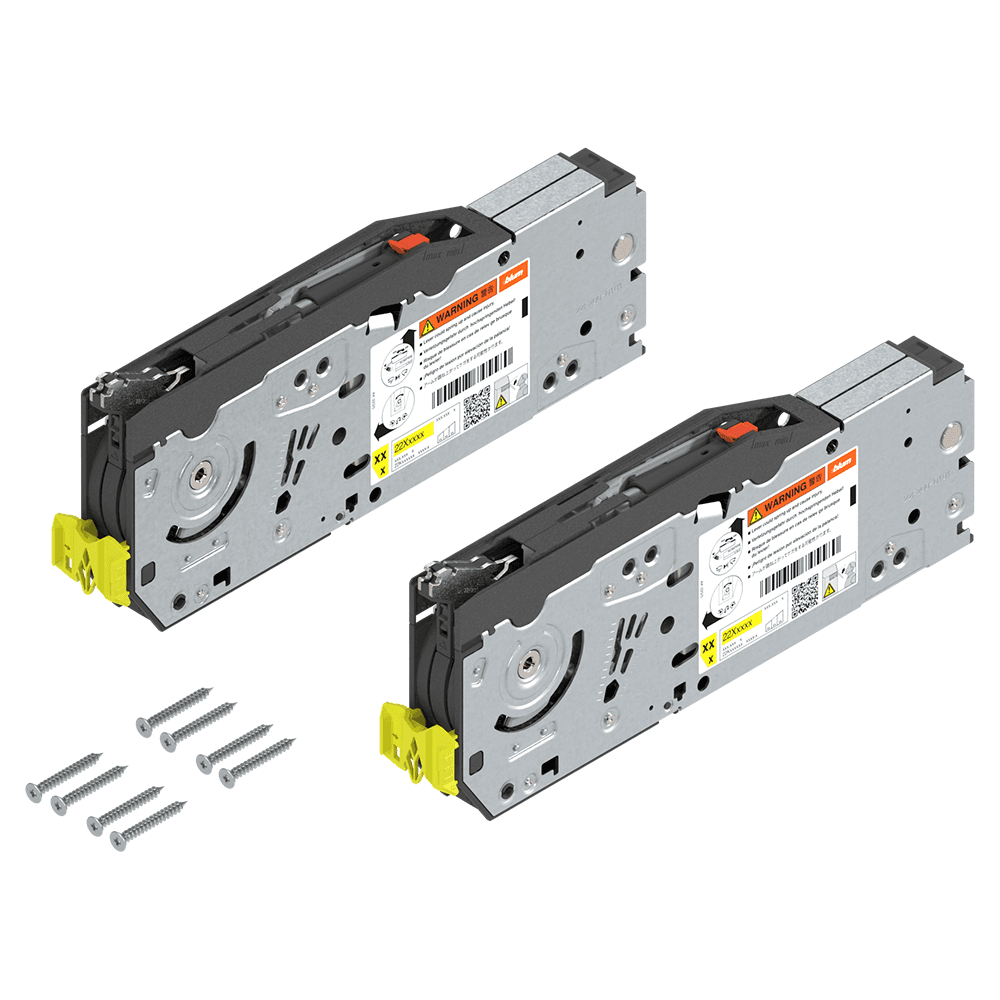 Aventos HF Top Bi-Fold Lift Mechanism Set with Screw-On, Zinc-Plated, Power Factor 10000 - 19300 Main - Image