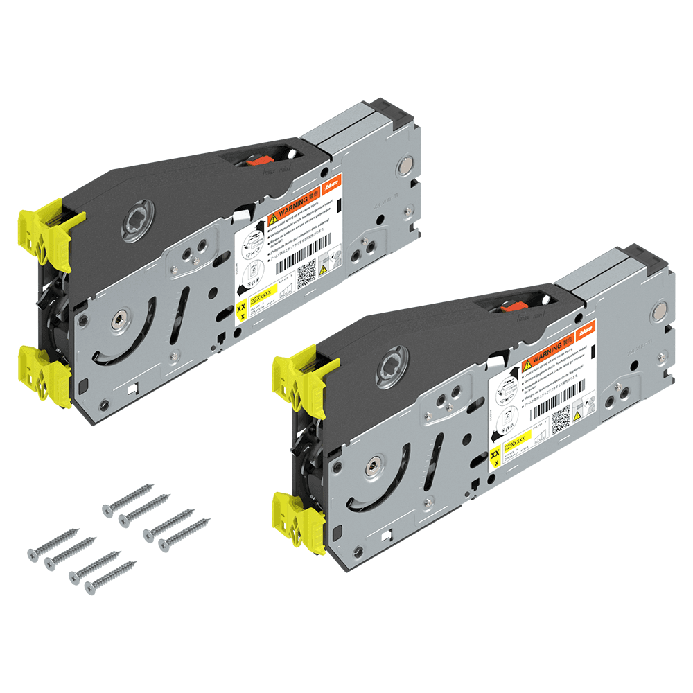 Aventos HL Top Up Lift Mechanism Set with Screw-On, Zinc-Plated, Door Weight 1.5Kg - 9Kg Main - Image
