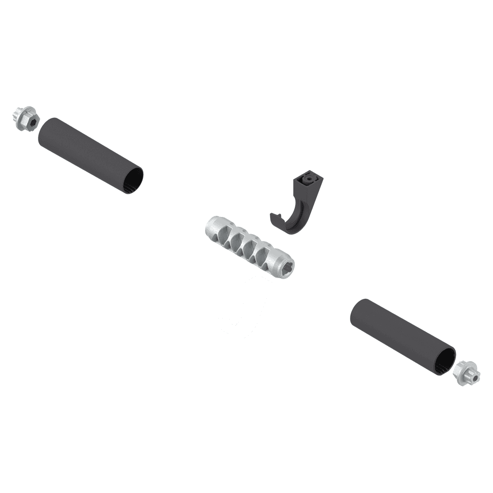 Aventos HL Top Lift Up Connector Set for Cross Stabilizer Rod, Deep Gray Main - Image