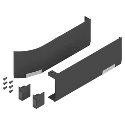 Aventos HF/HS/HL Nylon Top Cover Cap Set, Titanium Gray/Stainless Steel Main - Image