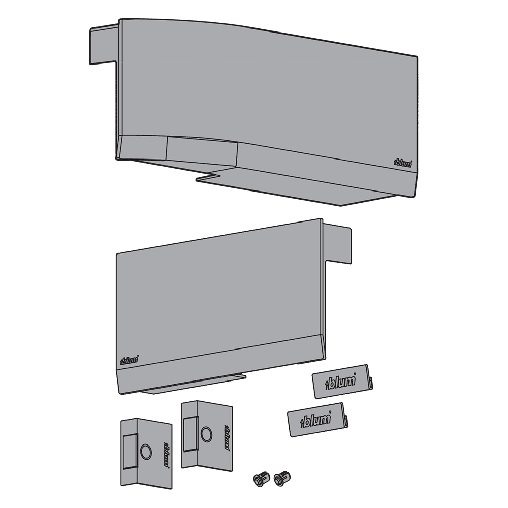Aventos HK-Top Cover/Switch Set, Dark Gray - Alt Image 1