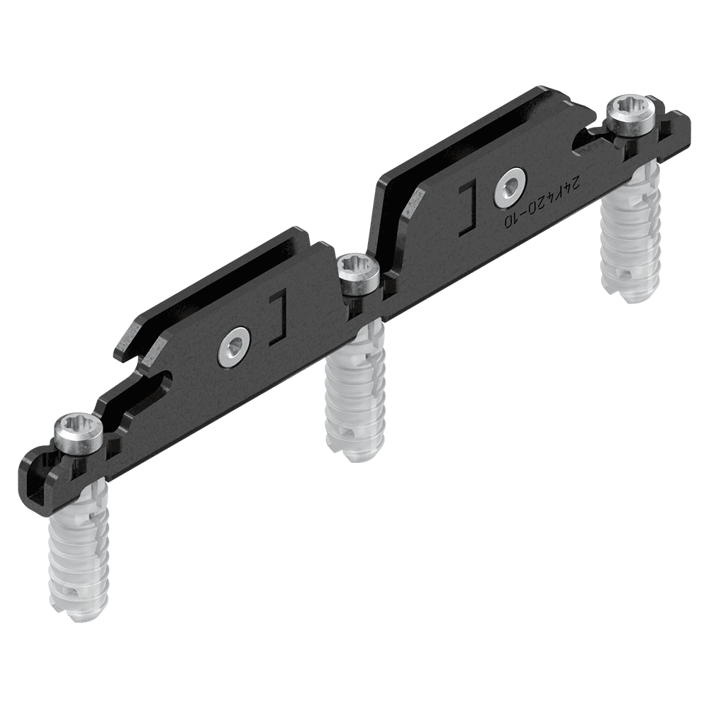 Aventos HKi Front Fixing Bracket for Wooden Door, Expando, 5mm, Onyx Black Main - Image