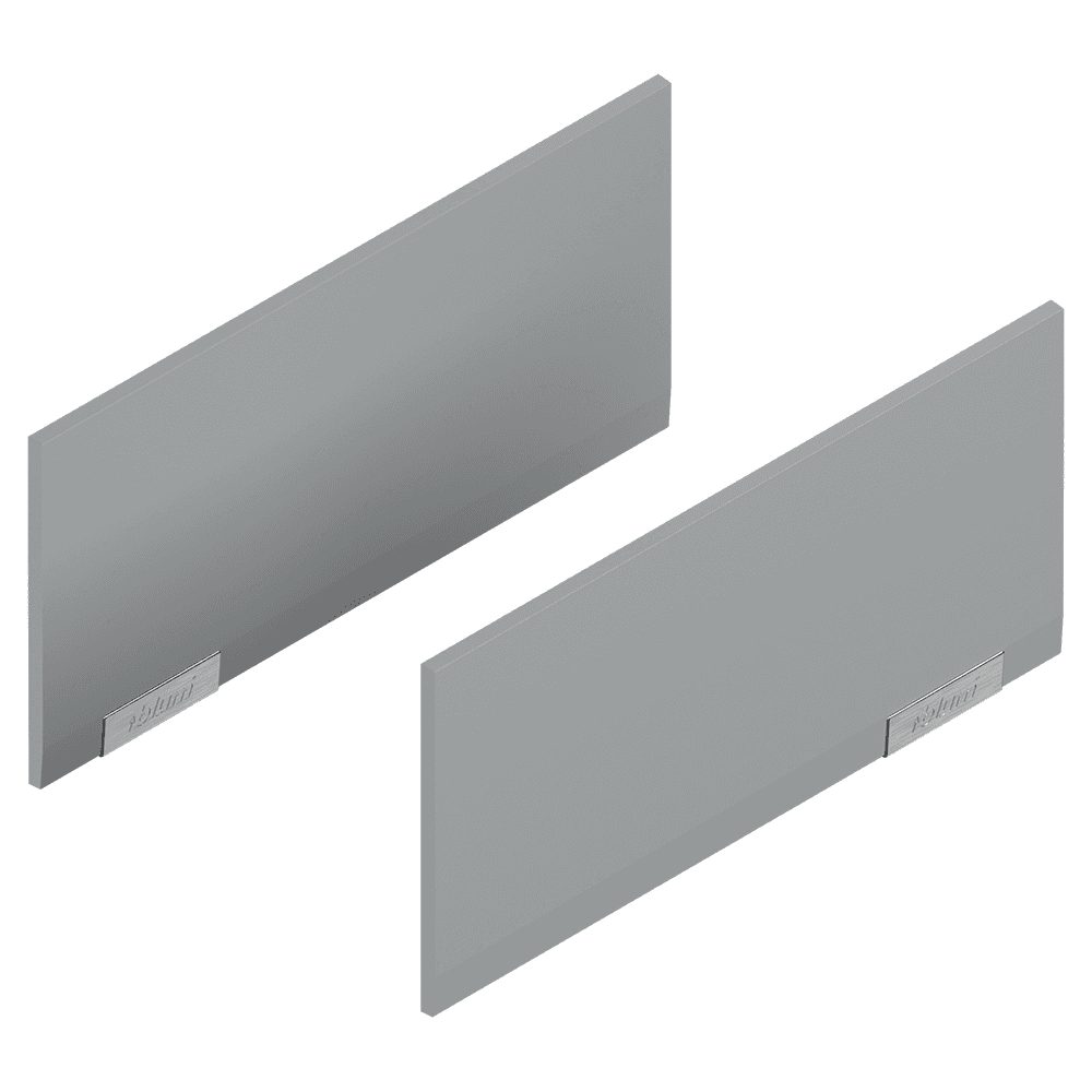 Aventos HKi Top Cover Cap Set, Light Gray/Stainless Steel Main - Image