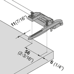 Blum Tandem/Movento Pull Out Shelf Lock - Front View