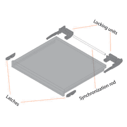 Blum Tandem/Movento Pull Out Shelf Lock - Installation Diagram