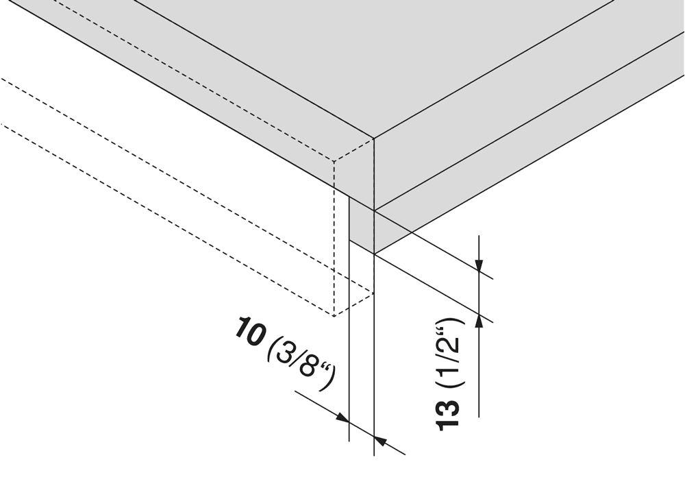 Blum Tandem/Movento Pull Out Shelf Lock - Top View