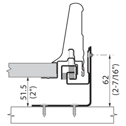 Blum Tandem Universal Drawer Bracket - Undermounting Image