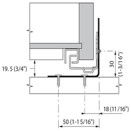 Blum Tandem Universal Drawer Bracket - Zinc-coated Steel Brackets Image