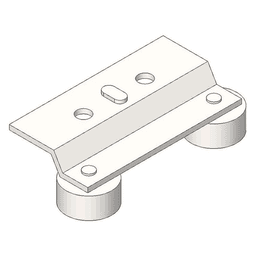 Blum Door Protector - Symmetrical design, attaches to underside of drawer, made of epoxy coated steel with synthetic rollers