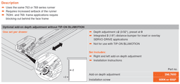 Blum Movento Drawer Runner with Depth Adjustment Device for concealed runner technology