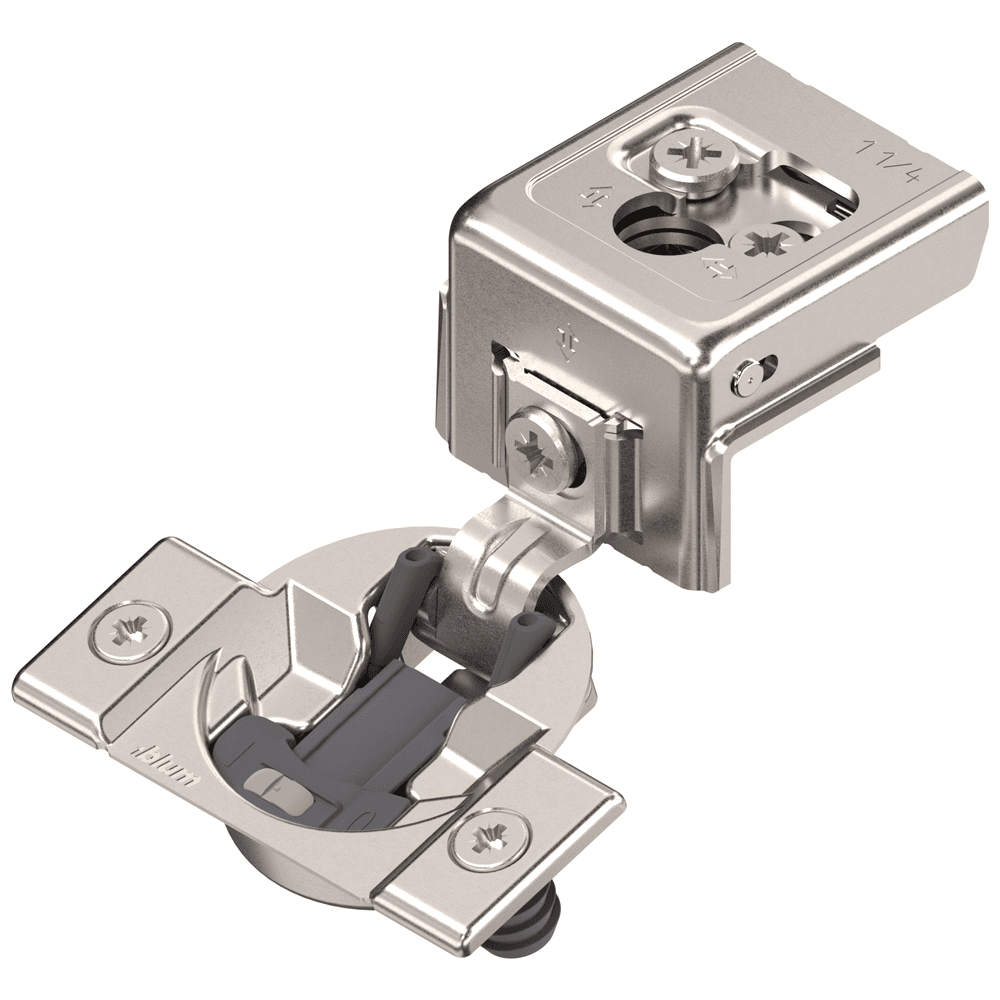 COMPACT CLIP 31C1 107° Opening Wrap-Around Face Frame Hinge,45mm Borin Pattern, Soft-Closing, 1-1/4" Opening, Press-In - Main Image