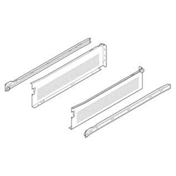 Blum Metabox 320K Drawer Side Slide with 75lb Capacity, 3/4 Extension, Self-Closing, 4-5/8", White, 20 - Image 1