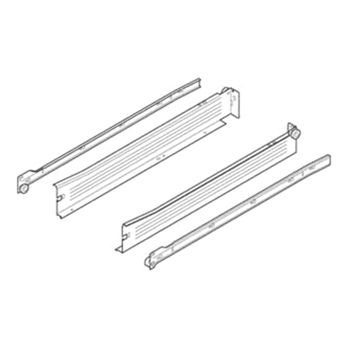 Blum Metabox 320N Drawer Slide with 75lb Capacity, 3/4 Extension, Self-Close-Ready, 2-1/8", White, 11 - Wide range of heights, lengths and optional accessories
