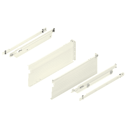 Blum Metabox 330M Drawer Slide with 75lb Capacity, Full Extension, Soft-Closing, White 16" - Front View