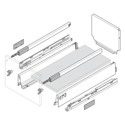 Tandembox Bottom-Mount Waste/Recycle Set for 15" Cabinet Opening - Alt Image 2