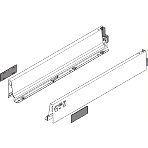 Gray Drawer Profile for Blum Tandembox Intivo - 11 inches