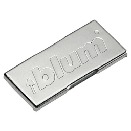 Compact 38C/39C Embossed Blum Logo Cover Cap, Nickel-Plated - Alt Image 1