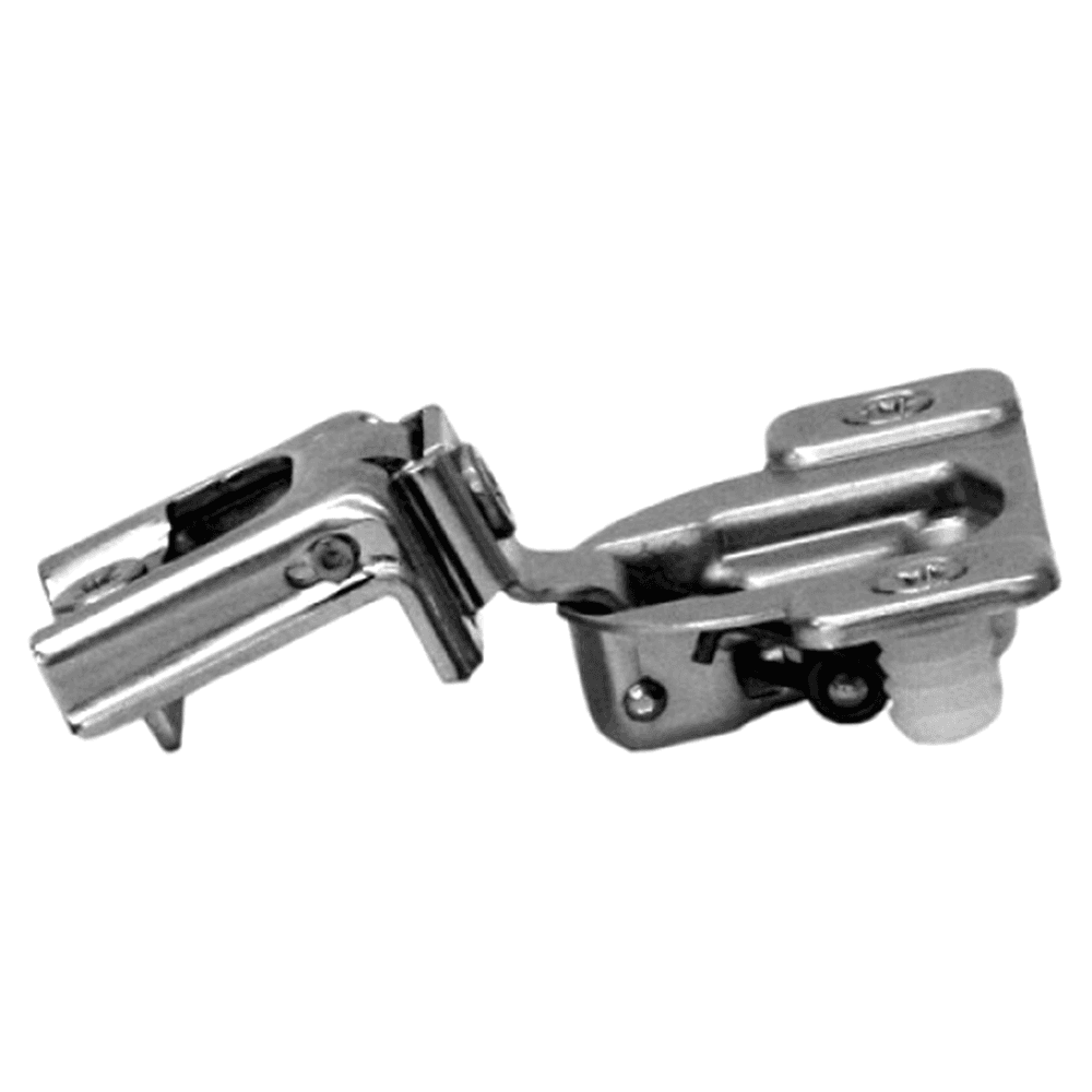 Compact 38C 107&#730; Opening Wrap-Around Face Frame Hinge, 45mm Boring Pattern, Self-Closing, 1-3/8" Overlay, Dowelled - Main Image